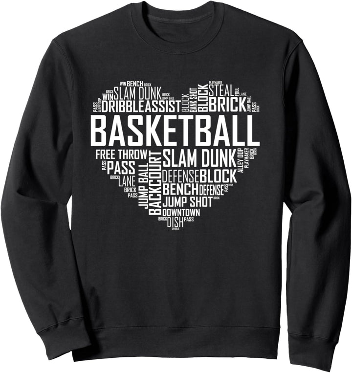 Love Basketball Herzgeschenk für Männer und Frauen Sweatshirt