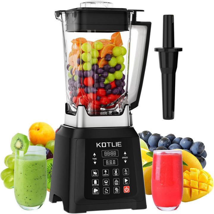 KOTLIE NY-8088EJA Tisch-Haushaltsmixer, 2L-Grossraumbehälter, 7 Lebensmittel-Funktionen, mit Selbstr