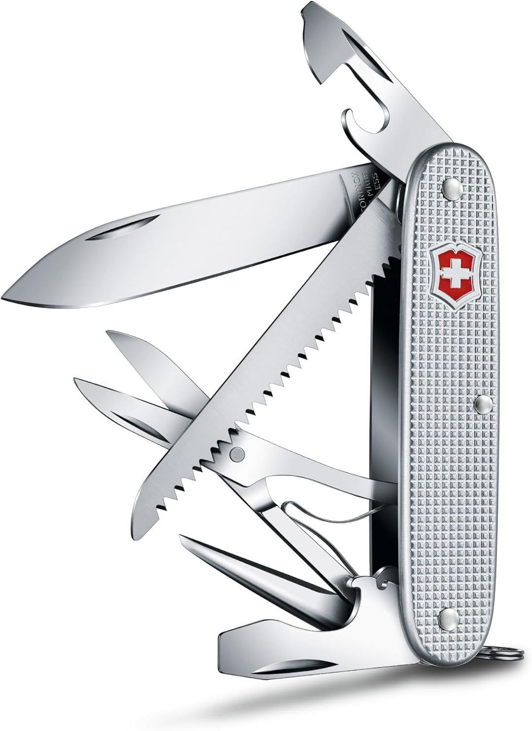 Victorinox, Taschenmesser, Farmer X Alox, 93 mm, silber (10 Funktionen, Klinge, Schraubendreher 3 mm