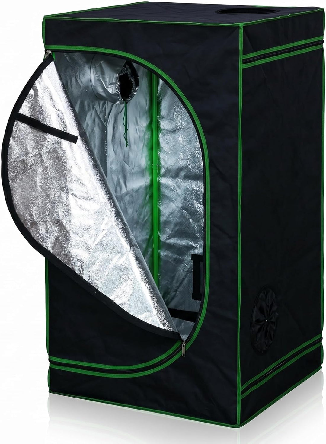Mucola Growzelt 120x60x180 cm Set mit 3-in-1 Messgerät Zuchtzelt für Hydrokulturen zur Pflanzenzucht