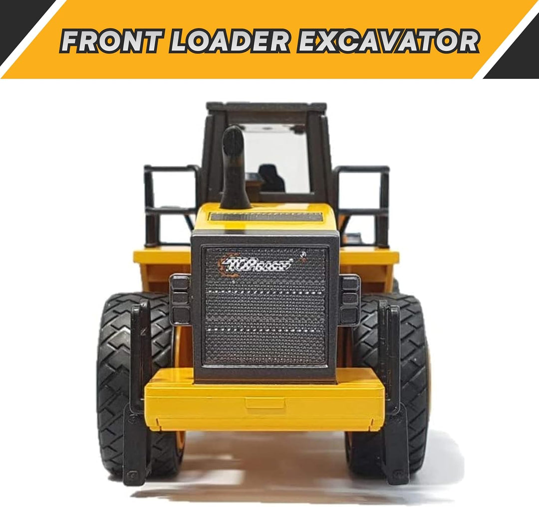 Top Race Bagger Traktor aus Metalldruckguss BAU LKW Bagger Spielzeug – Modellbagger Spielzeugtraktor