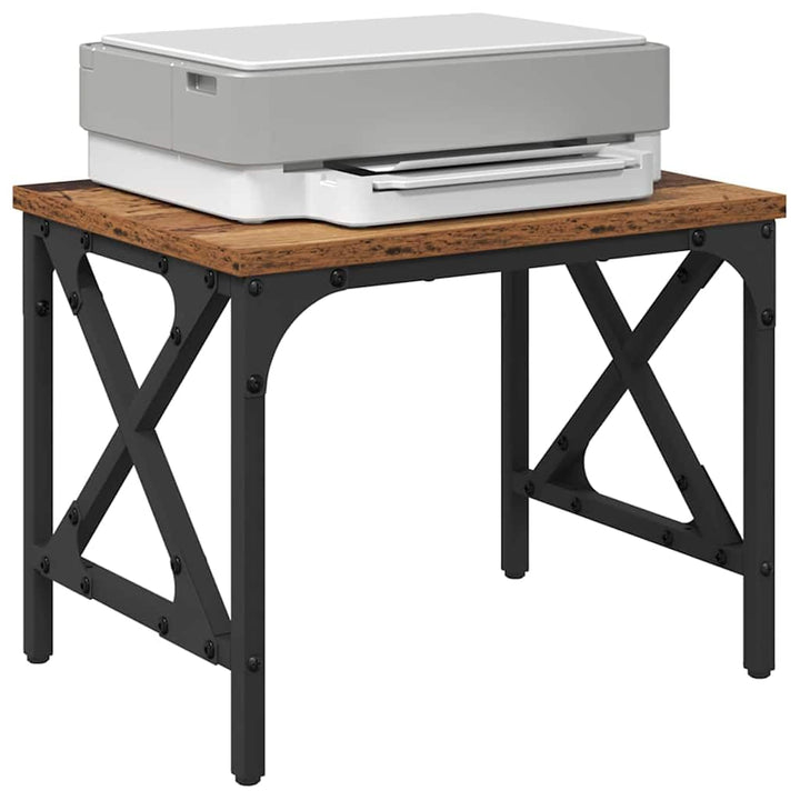 vidaXL Druckerständer Altholz 40 x 30 x 31 cm Holzwerkstoff, Verstellbarer Ständer, rechteckiges Dru
