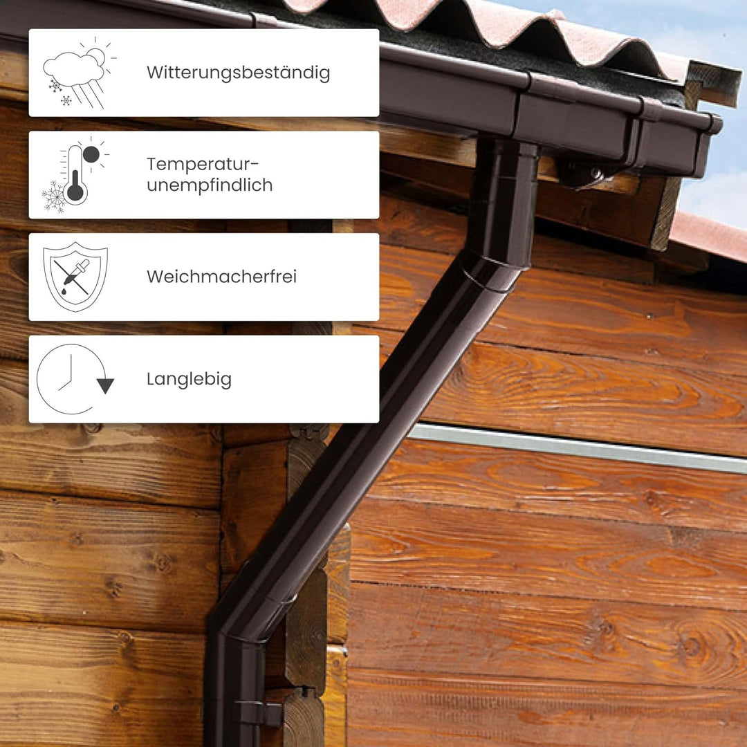 INEFA Rohrschelle Clip, PVC-U DN 50, 25 Stück Anthrazit Fallrohrschelle, Dachrinnenzubehör, einfache