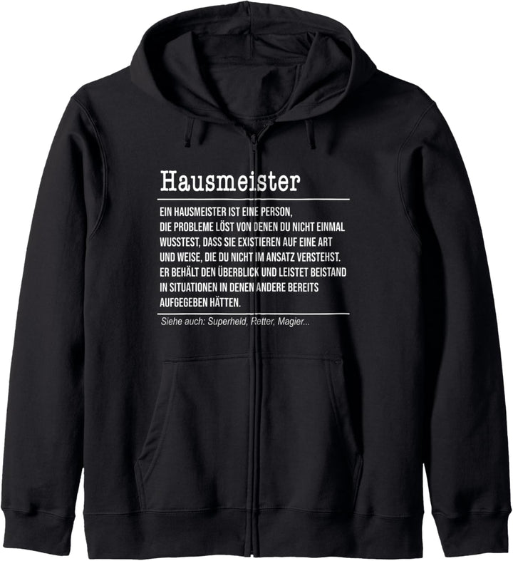 Hausmeister Definition Haustechniker Gebäudetechniker Kapuzenjacke