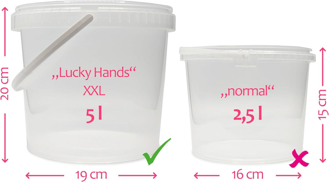Lucky Hands Family & Wedding Abformset Duo mit XXL-Abformbehälter | 3D Handabdruck Set DIY für 2 Erw