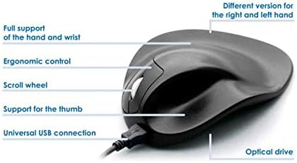 HIPPUS HandShoe Mouse links S wireless | Funkmaus | ergonomisches Design - Vorbeugung gegen Mausarm/