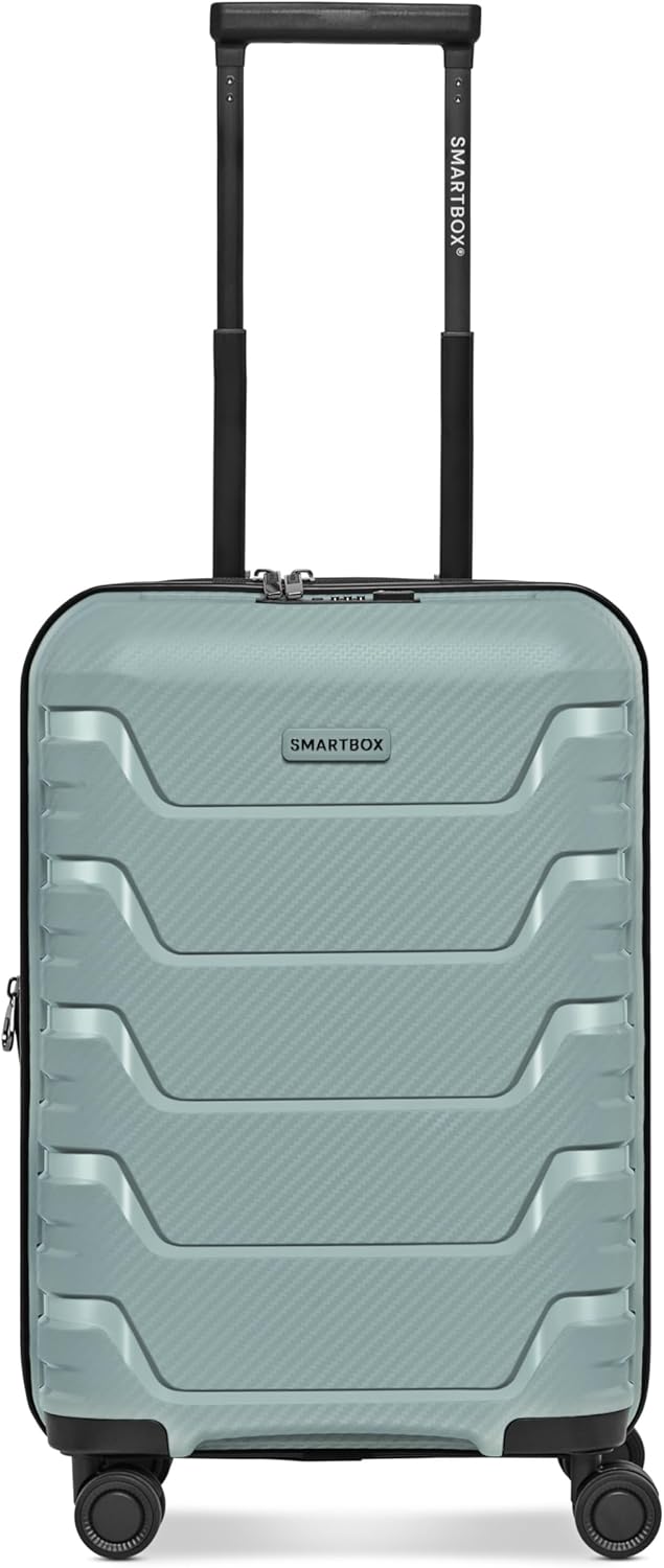Smartbox Kabinenkoffer Erweiterbar 37x23x55 cm, 42–48L Handgepäck Koffer, Leichter Hartschalen Troll