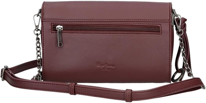 Pepe Jeans Mara Freizeitrucksack Schwarz Umhängetasche mit Überschlag Bordeaux, Umhängetasche mit Üb