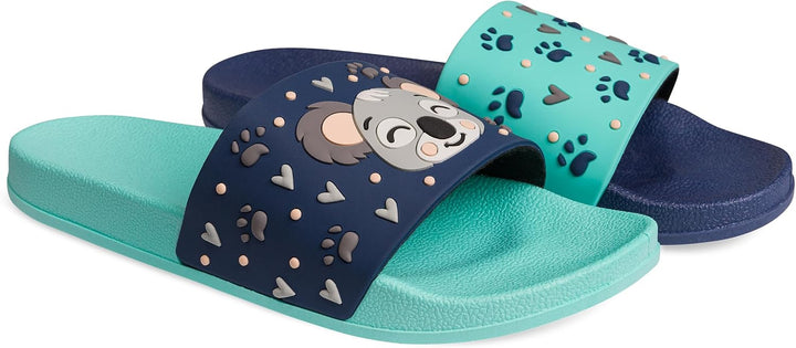 Dedoles Badeschuhe & Hausschuhe Damen Herren & Kinder Badesandalen lustige Designs Bücher Kaffee Par