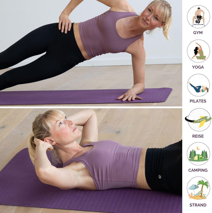Bodhi Yoga Starter-Set Komplett | rutschfeste Yogamatte aus TPE inkl. 2 Yogablöcken aus Eva (Moosgum
