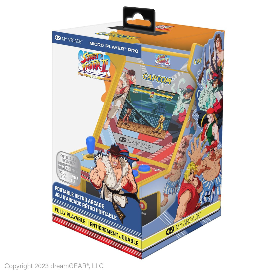 Micro Player PRO Super Street Fighter II Retrogaming-Spiel 7 cm hochauflösender Bildschirm