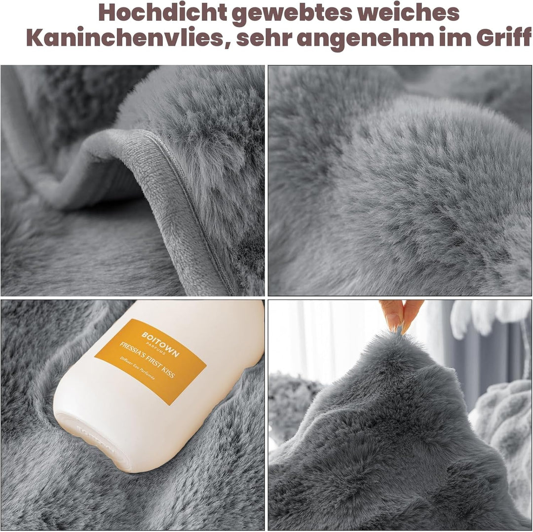 Weiche dicke Plüschsofa Kissenbezüge - Rutschfeste Sofaabdeckungen 1 2 3 Sitzer Couchabdeckungen, fl
