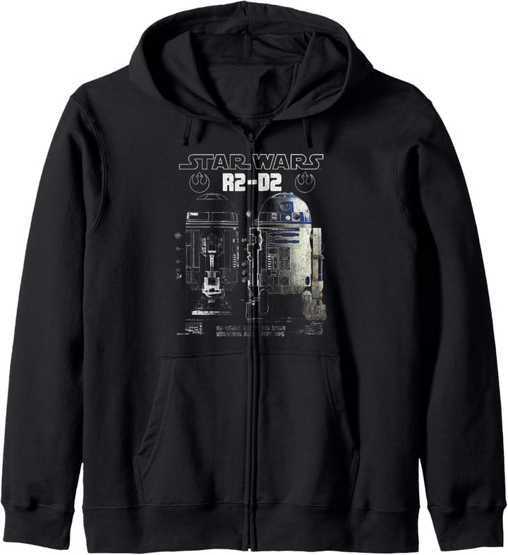 Star Wars R2-D2 Astromech Droid Schematic Kapuzenjacke