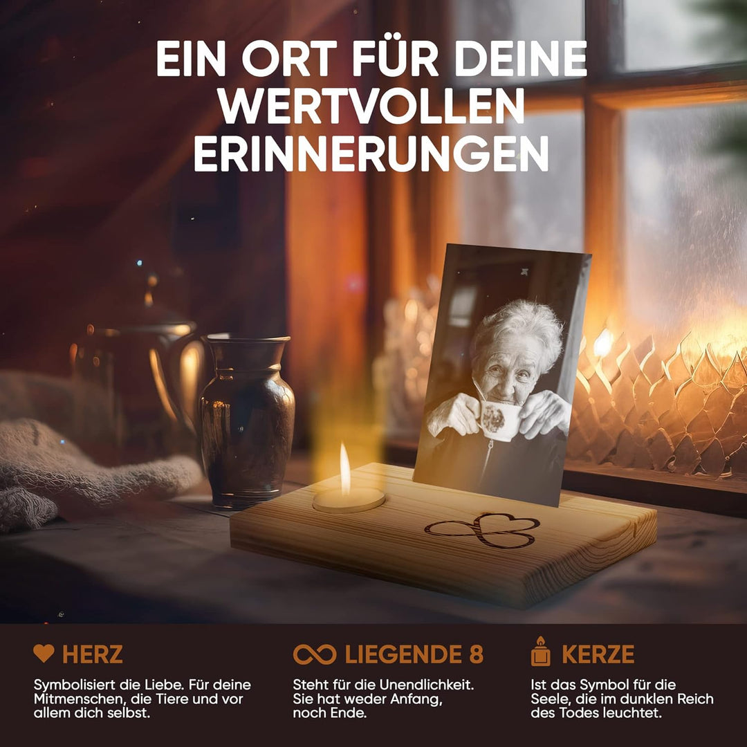 HEART & SOUL LENORMAND Kartenhalter Holz | Fotohalter, Bildhalter, Tarotkartenhalter [HANDGEMACHT] B
