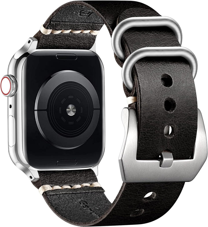 Bandsie Lederarmband kompatibel mit Apple Watch Armband 41mm 40mm 38mm für Männer/Frauen, Klassisch