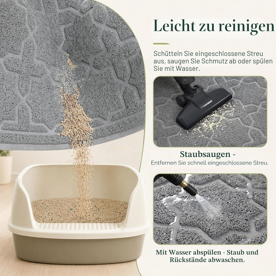 Yimobra Katzenstreumatte, XL Jumbo 90 x 60 cm, Leicht Zu Reinigende Katzenmatten, rutschfest, Wasser