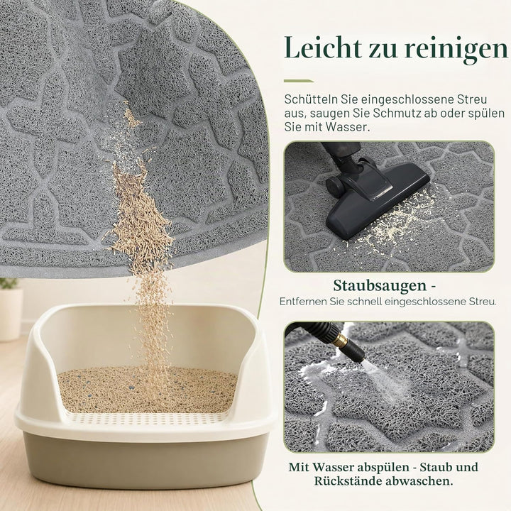 Yimobra Katzenstreumatte, XL Jumbo 90 x 60 cm, Leicht Zu Reinigende Katzenmatten, rutschfest, Wasser