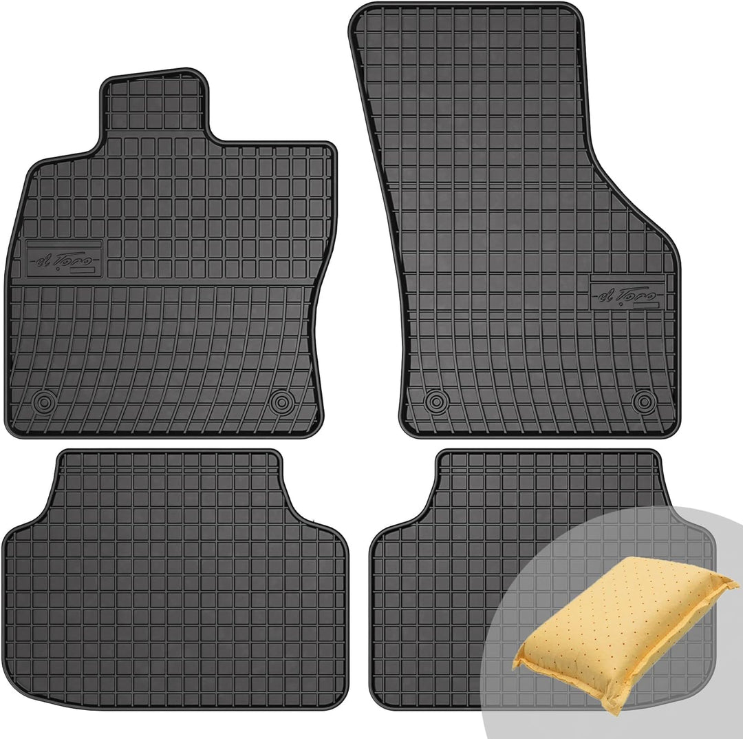 FROGUM EL Toro Gummimatten Ganzjähriges-Set von Autofussmatte Auto Fussmatten für Skoda Octavia III