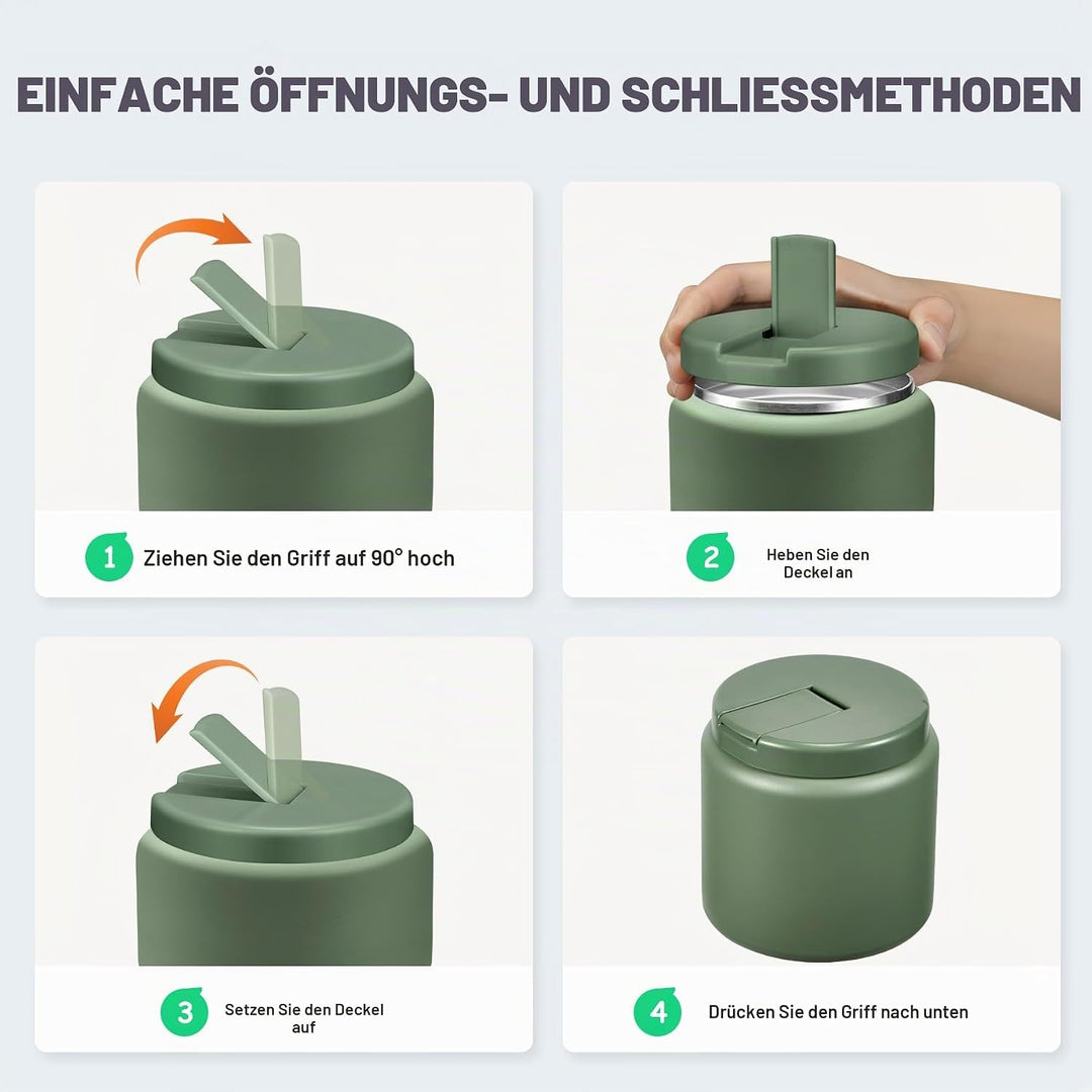 Itslife Thermobehälter für Essen 760ml, Thermo Lunchbox Kinder mit Schnallendeckel und Löffel, Warmh