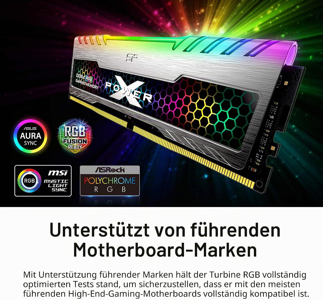 SP Silicon Power XPOWER RGB Turbine Gaming DDR4 3200 MHz (PC4 25600) 288-pin CL16 1,35 V UDIMM Deskt
