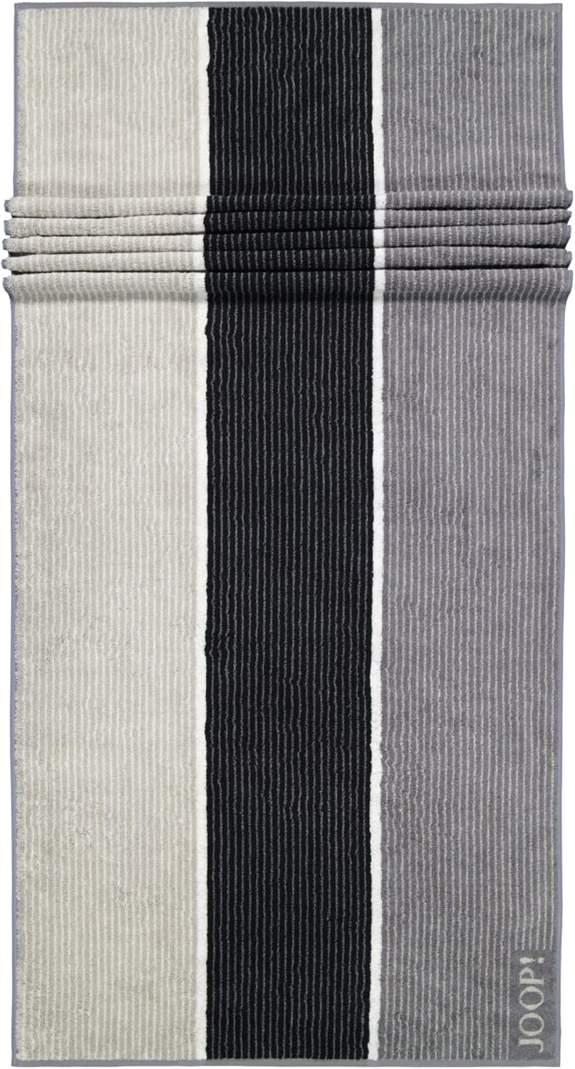 Joop! Handtücher Signature Lines 1658 schwarz - 97 Saunatuch 80x200 cm, Schwarz - 97 Saunatuch 80x20