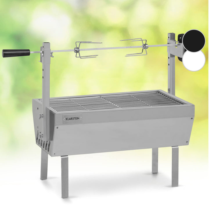 Klarstein 2-in-1 Rotisserie Grill mit Motor, Mini, mit Drehspiess, Elektrischer Spiessgrill für Hähn