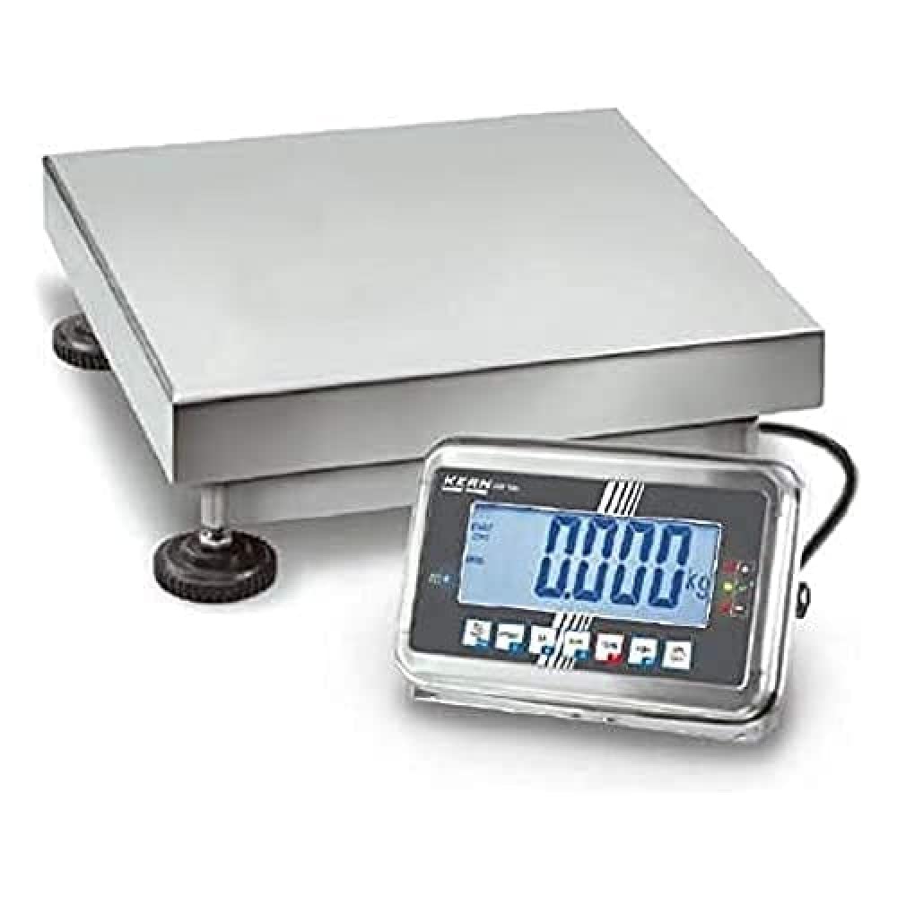 Plattformwaage [Kern SFB 60K-2XLM] Edelstahl-Plattformwaage mit IP65, XL-Plattform und Eichzulassung