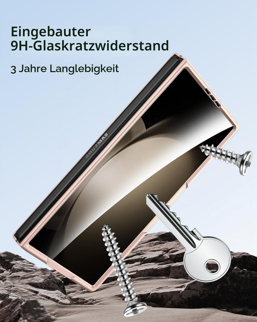 Miimall Kompatibel mit Samsung Galaxy Z Fold 5 Hülle mit S-Pen &amp; Stifthalter, [HD Displayschutz] Ult