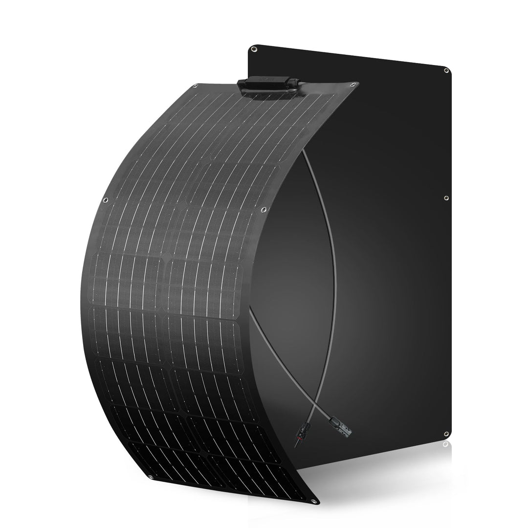 50W Solarpanel Flexibel Schwarz 19,8V Monokristallines Flexibles Solarmodul für 12V Batterien Photov