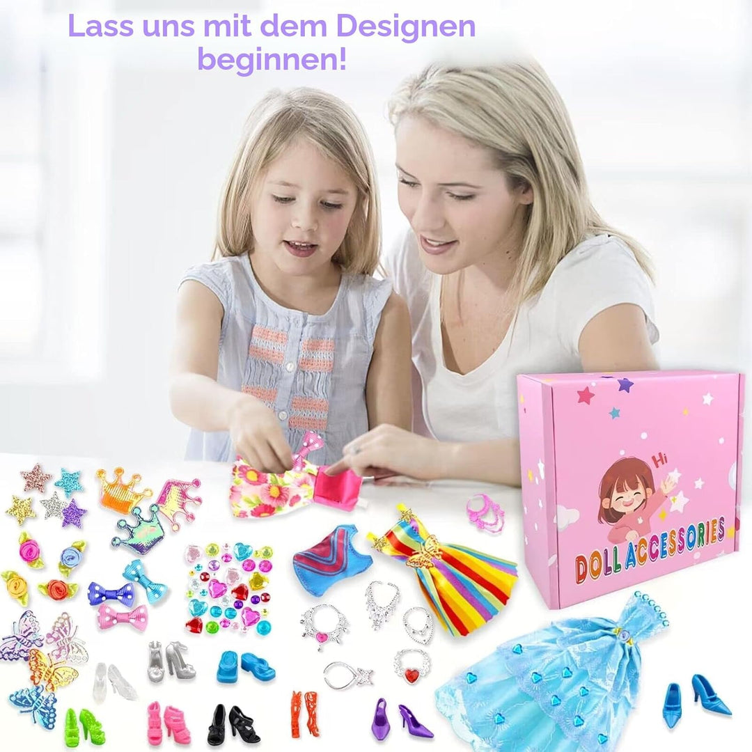 75 Kleidung für Puppen Kleidung Schmuck Zubehör Hochzeit Party Abendkleider für Puppen mit 1 Kleider