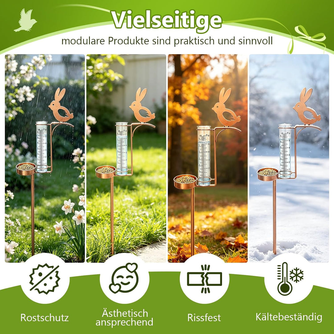 Regenmesser Frostsicher Regenmesser Garten Regenwassermesser mit Erdspiess | Gartendeko Niederschlag