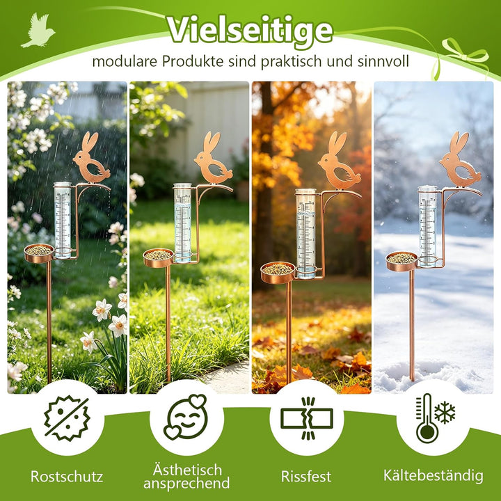Regenmesser Frostsicher Regenmesser Garten Regenwassermesser mit Erdspiess | Gartendeko Niederschlag
