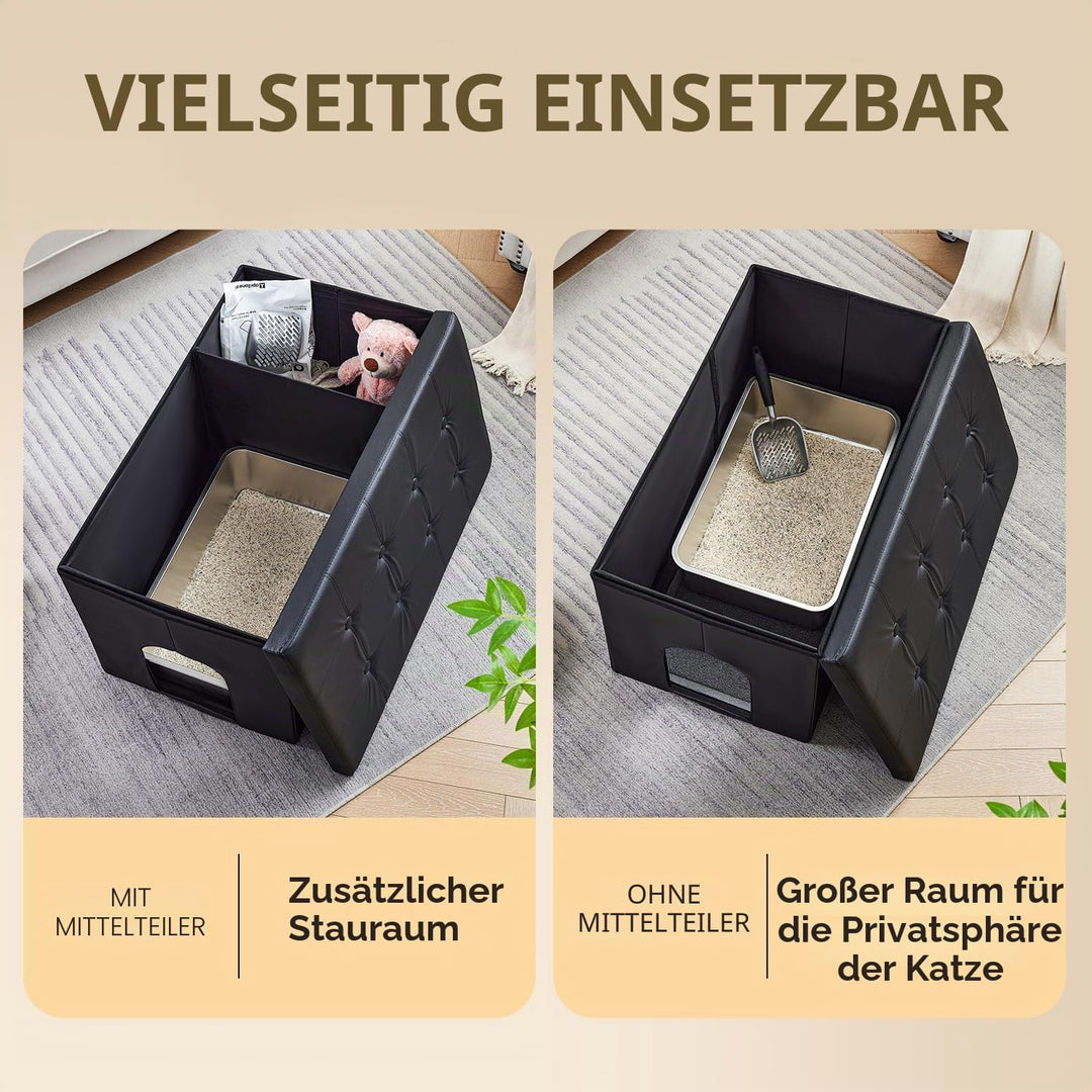 MEEXPAWS Katzenklo Schrank XXL, Katzenschrank für Katzentoilette, Verstecktes Katzenklo, Katzentoile