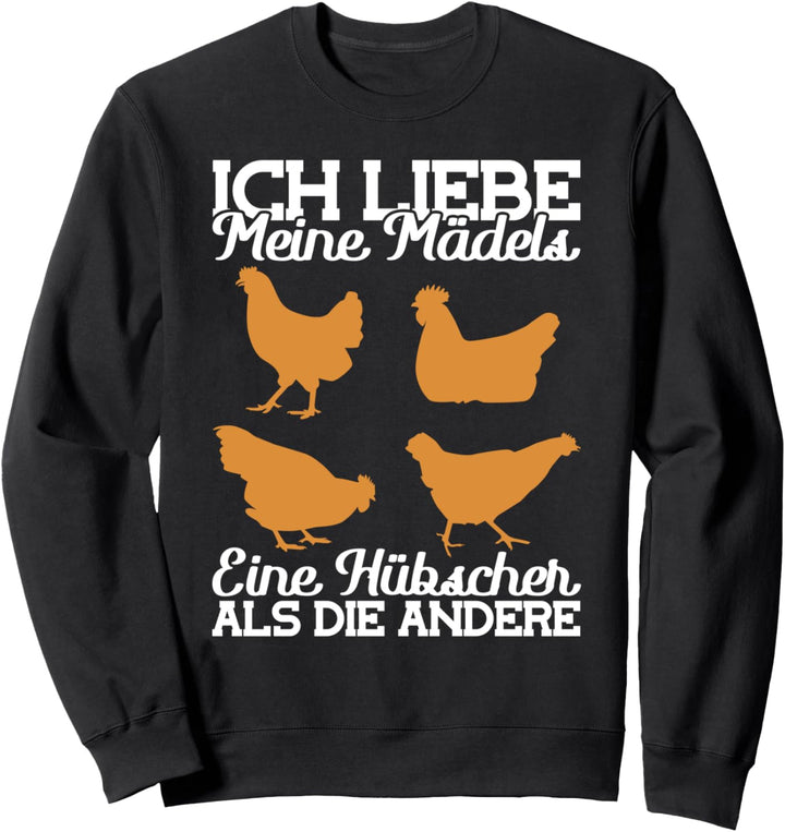 Landwirt Ich Liebe meine Mädels Hühner Sweatshirt