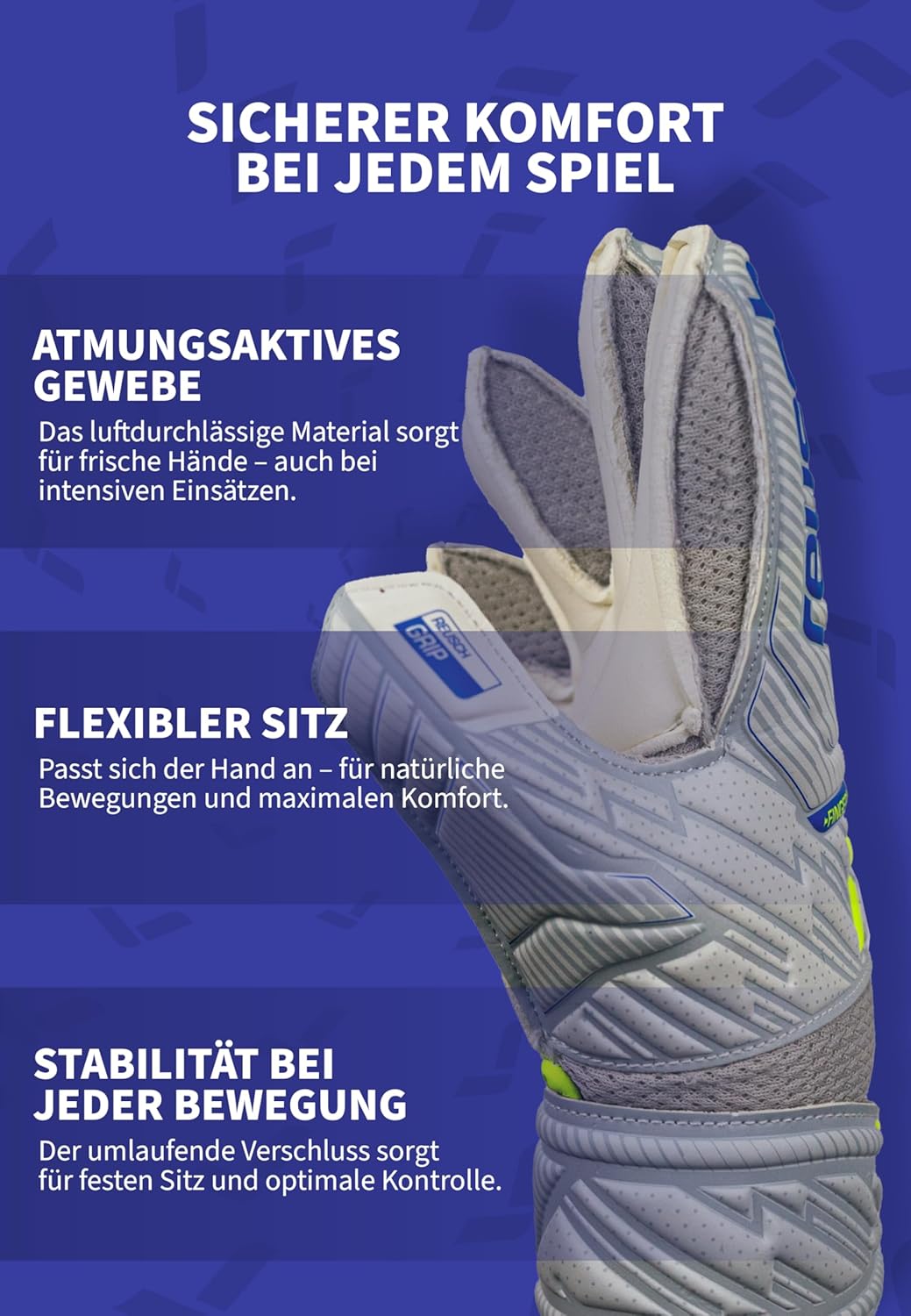 Reusch Jungen Attrakt Finger Support Junior Unisex Torwarthandschuhe mit Aussennaht Schnitt und Grip