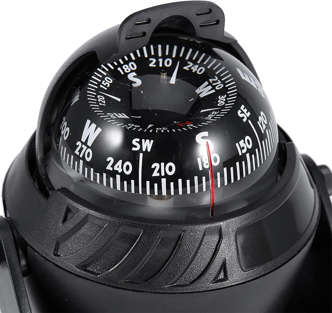 Filfeel Digital Marine Kompass, Hohe Präzision LED-Licht Schwenkbarer Kompass, Navigation Elektronis