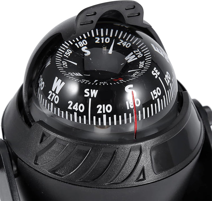 Filfeel Digital Marine Kompass, Hohe Präzision LED-Licht Schwenkbarer Kompass, Navigation Elektronis