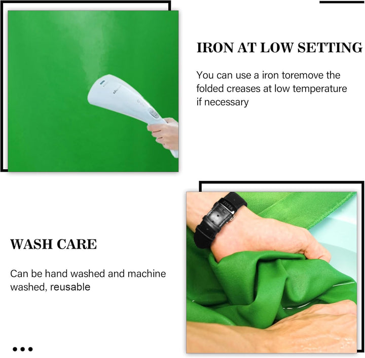 Spardar Greenscreen mit 4 Klemmen, 3M X 4.5M Foto Hintergrund Greenscreen Stoff Baumwolle Faltbare G