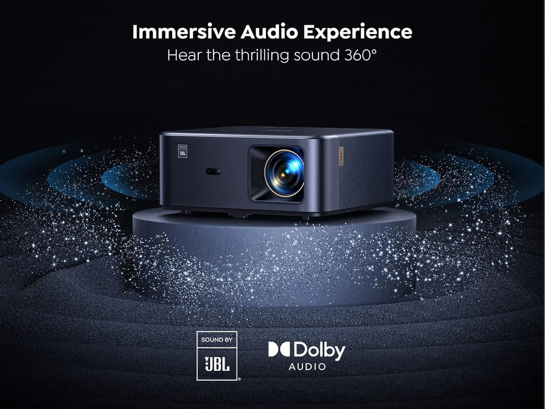 Beamer 4K Heimkino mit Sound by JBL, Dolby Audio, Android TV 12.0, NFC Screencast, Autofokus, Auto T