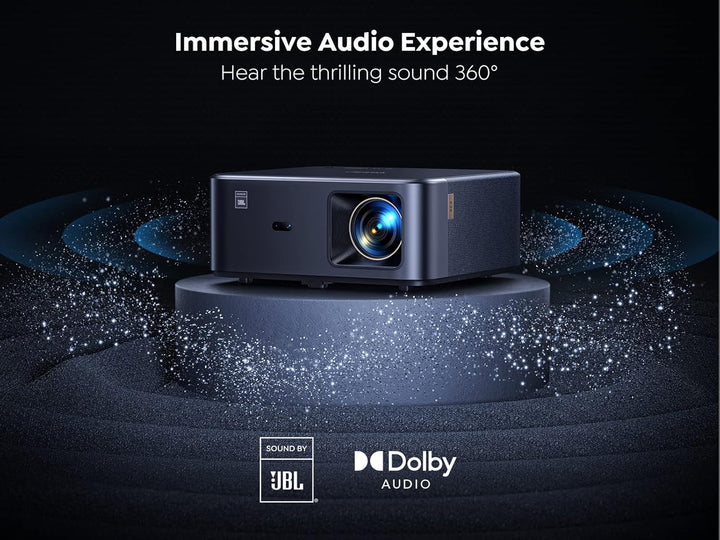 Beamer 4K Heimkino mit Sound by JBL, Dolby Audio, Android TV 12.0, NFC Screencast, Autofokus, Auto T