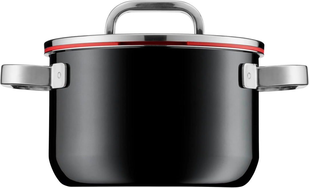 WMF Fusiontec Functional Kochtopf gross 20cm, Fleischtopf Induktion 3,7l, Glasdeckel mit Abgiessfunk