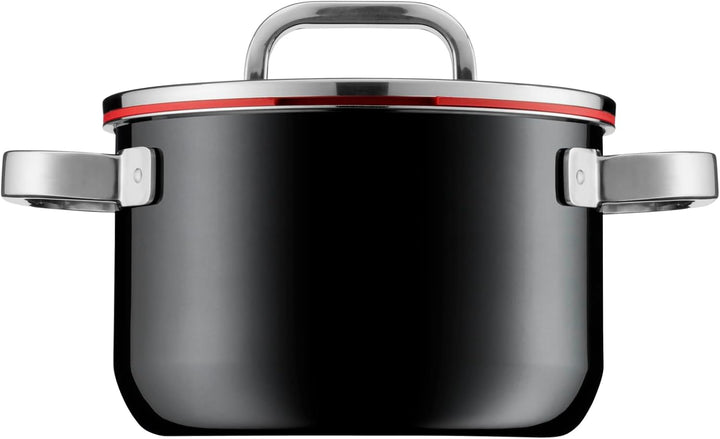 WMF Fusiontec Functional Kochtopf gross 20cm, Fleischtopf Induktion 3,7l, Glasdeckel mit Abgiessfunk