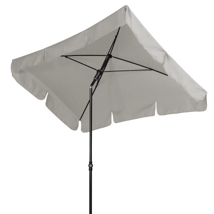 Doppler Sonnenschirm Sun Line Waterproof 260 x 150 cm mit Volant, UV-Schutz 80, hellgrau
