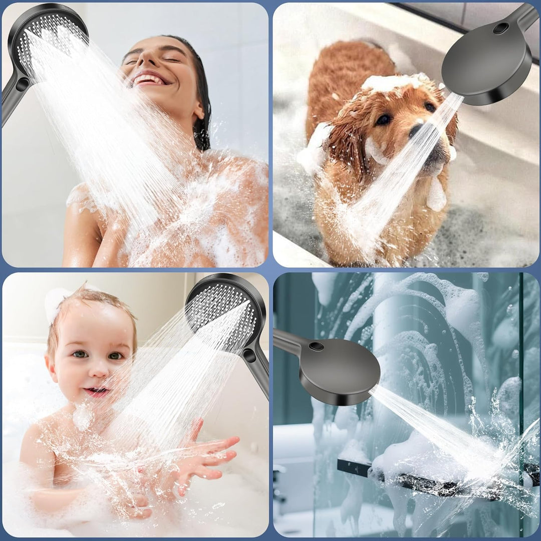 Duschkopf Hochdruck Duschkopf Gross 150mm Wassersparender Regendusche 4 Strahlarten XXL Handbrause D