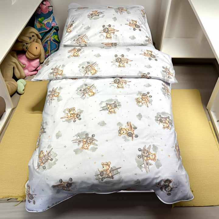 Kinderbettwäsche 100x135 + 40x60 | 100% Baumwolle Weiche & Farbenfrohe Bettwäsche für Babys | Mädche