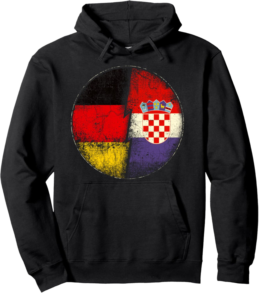 Deutsch - Kroatisch, Deutschland und Kroatien Flagge Pullover Hoodie