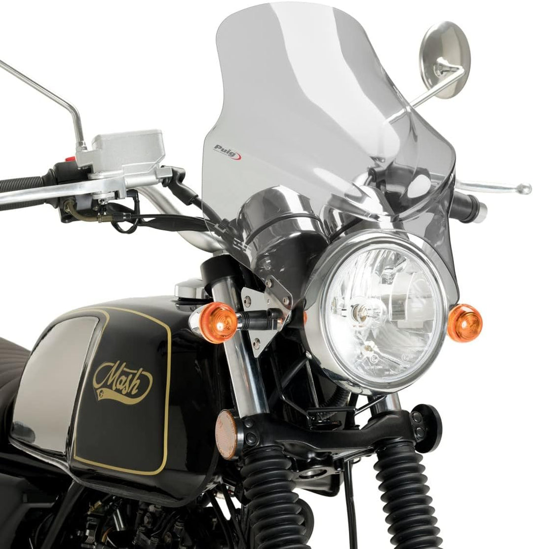 Windschild Puig Plus kompatibel für Triumph Thruxton 1200 / R rauchgrau