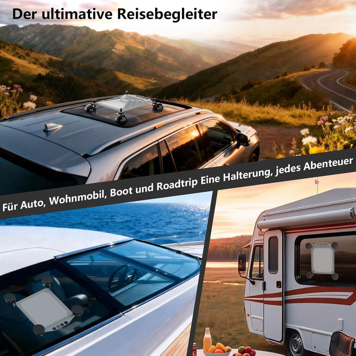 Magicbox Starlink Mini Autohalterung mit 4 Saugnäpfe Saugkraft 30kg, für Auto, Wohnmobil, Boot und L