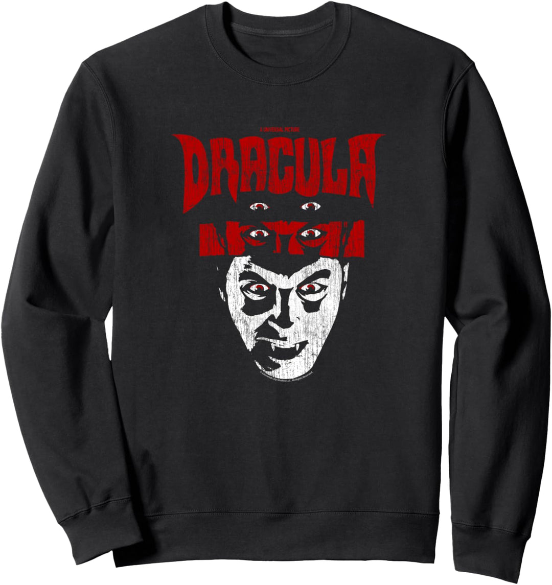Universal Monsters Distressed Dracula Portrait Logo Sweatshirt