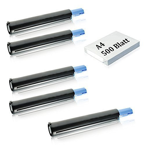 (5X, Canon CEXV5 Black/Schwarz Toner + A4 500 Blatt) • Kompatibel Tonerkartusche für Canon C-EXV5 68